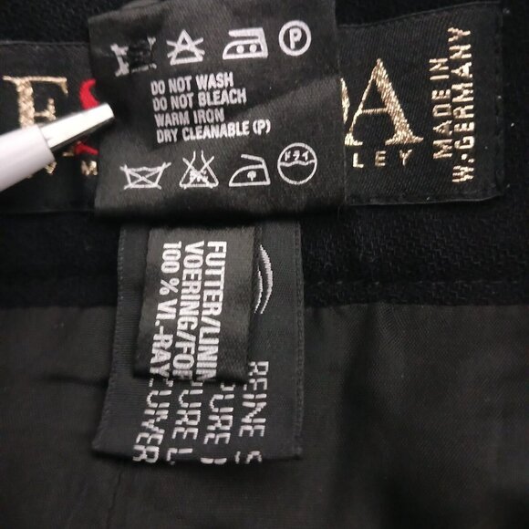 ESCADA by Margaretha Ley Skirt Womens 40 Black New Wool Classic Lined Germany - Picture 9 of 12
